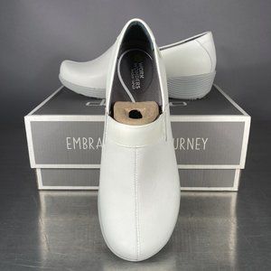 Dansko Work Wonders Coral White Leather Professional Nursing Shoes NIB Size 39